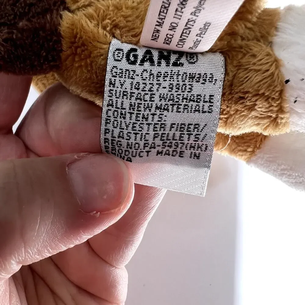 Ganz Webkinz Brown And White Bulldog‎ HM126 No Tag Or Code